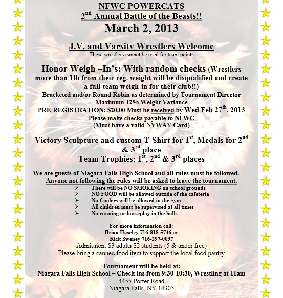 NFWC Powercats 2nd Annual Battle of the Beasts